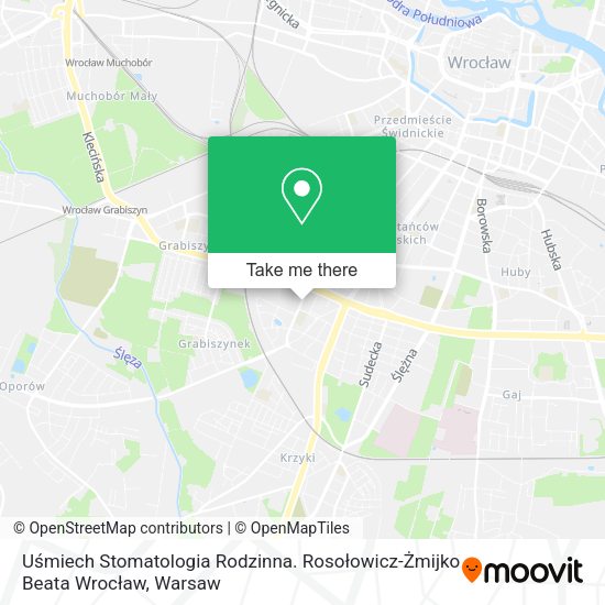 Uśmiech Stomatologia Rodzinna. Rosołowicz-Żmijko Beata Wrocław map