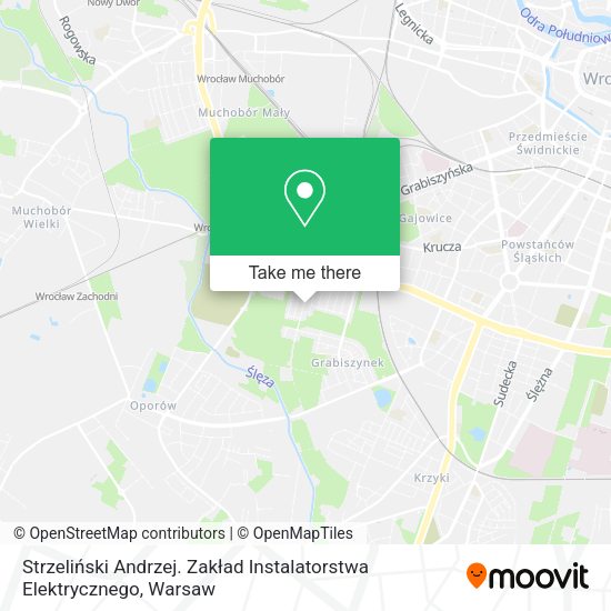 Strzeliński Andrzej. Zakład Instalatorstwa Elektrycznego map