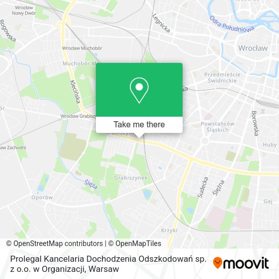 Prolegal Kancelaria Dochodzenia Odszkodowań sp. z o.o. w Organizacji map