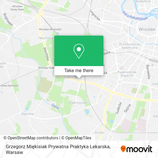 Карта Grzegorz Miękisiak Prywatna Praktyka Lekarska
