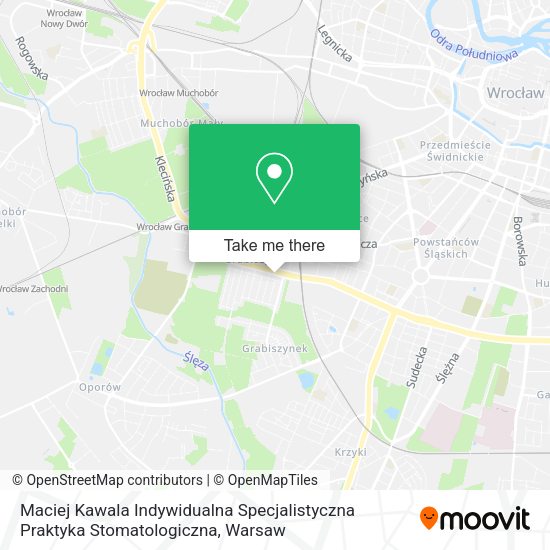 Карта Maciej Kawala Indywidualna Specjalistyczna Praktyka Stomatologiczna