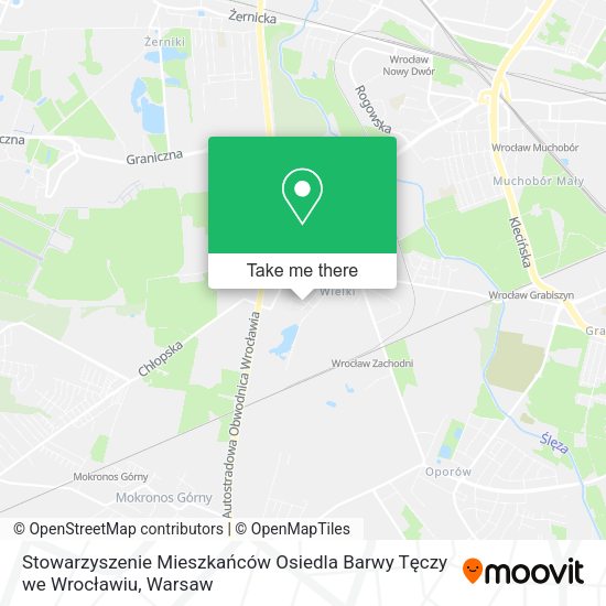 Stowarzyszenie Mieszkańców Osiedla Barwy Tęczy we Wrocławiu map