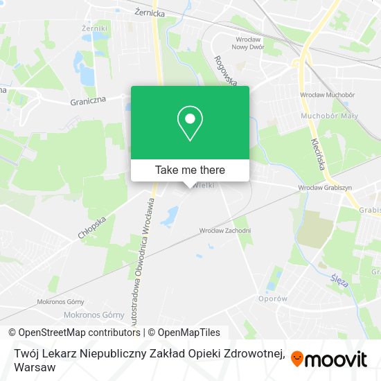 Twój Lekarz Niepubliczny Zakład Opieki Zdrowotnej map