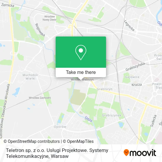 Карта Teletron sp. z o.o. Usługi Projektowe. Systemy Telekomunikacyjne