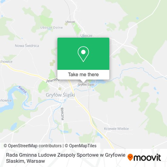 Rada Gminna Ludowe Zespoly Sportowe w Gryfowie Slaskim map