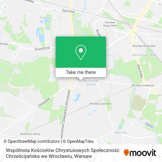 Wspólnota Kościołów Chrystusowych Społeczność Chrześcijańska we Wrocławiu map