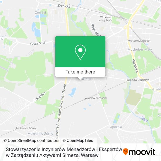 Stowarzyszenie Inżynierów Menadżerów i Ekspertów w Zarządzaniu Aktywami Simeza map