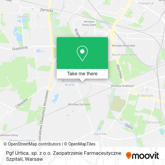 Pgf Urtica. sp. z o.o. Zaopatrzenie Farmaceutyczne Szpitali map