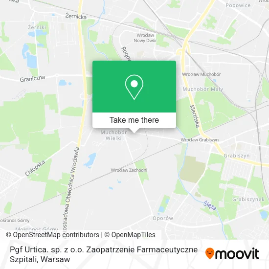 Карта Pgf Urtica. sp. z o.o. Zaopatrzenie Farmaceutyczne Szpitali