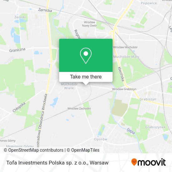 Карта Tofa Investments Polska sp. z o.o.