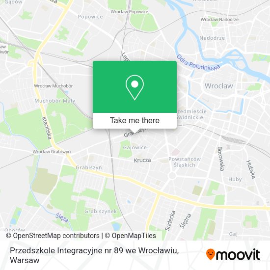 Карта Przedszkole Integracyjne nr 89 we Wrocławiu