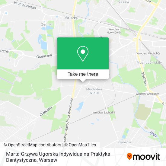 Marta Grzywa Ugorska Indywidualna Praktyka Dentystyczna map