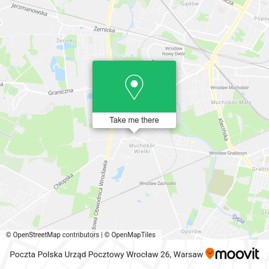 Poczta Polska Urząd Pocztowy Wrocław 26 map