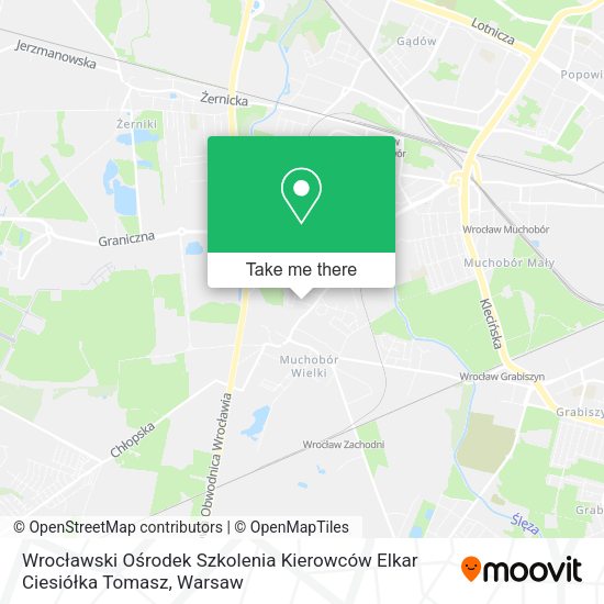 Wrocławski Ośrodek Szkolenia Kierowców Elkar Ciesiółka Tomasz map