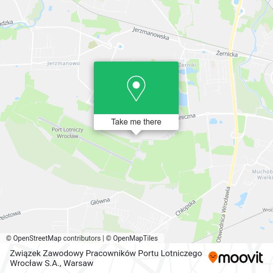 Карта Związek Zawodowy Pracowników Portu Lotniczego Wrocław S.A.