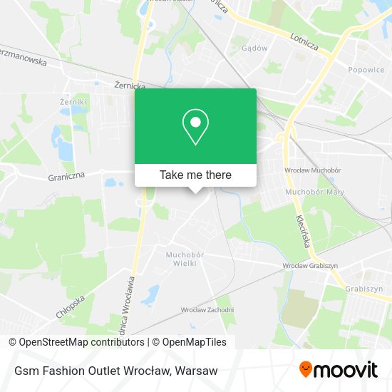 Gsm Fashion Outlet Wrocław map