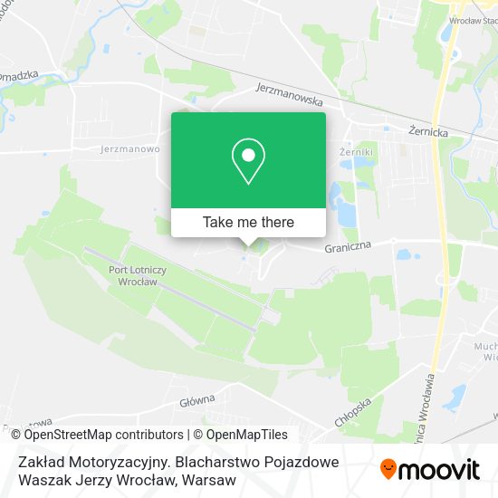 Zakład Motoryzacyjny. Blacharstwo Pojazdowe Waszak Jerzy Wrocław map