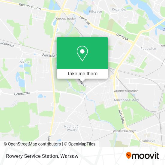 Rowery Service Station map