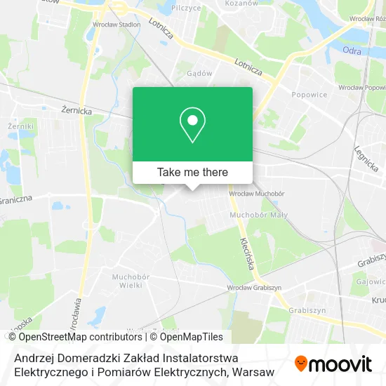 Карта Andrzej Domeradzki Zakład Instalatorstwa Elektrycznego i Pomiarów Elektrycznych