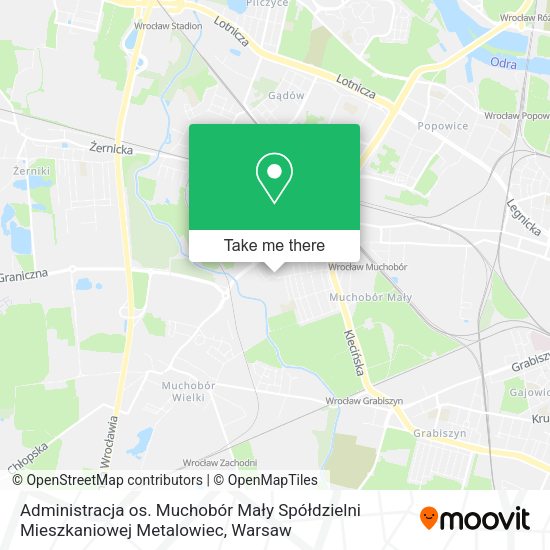 Administracja os. Muchobór Mały Spółdzielni Mieszkaniowej Metalowiec map