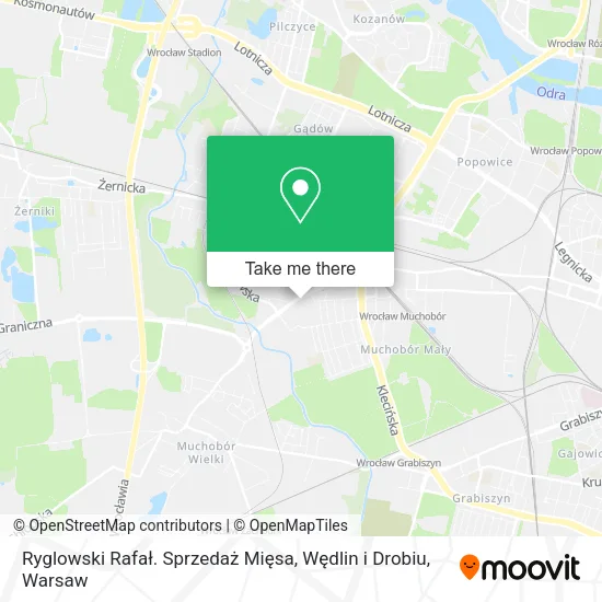 Ryglowski Rafał. Sprzedaż Mięsa, Wędlin i Drobiu map