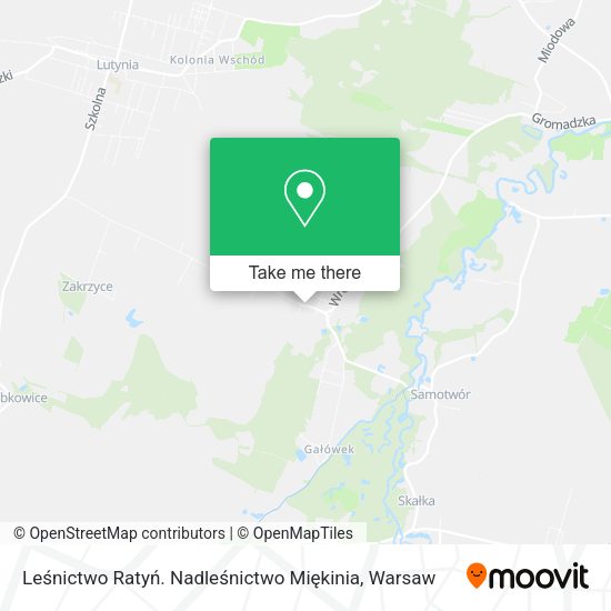 Leśnictwo Ratyń. Nadleśnictwo Miękinia map