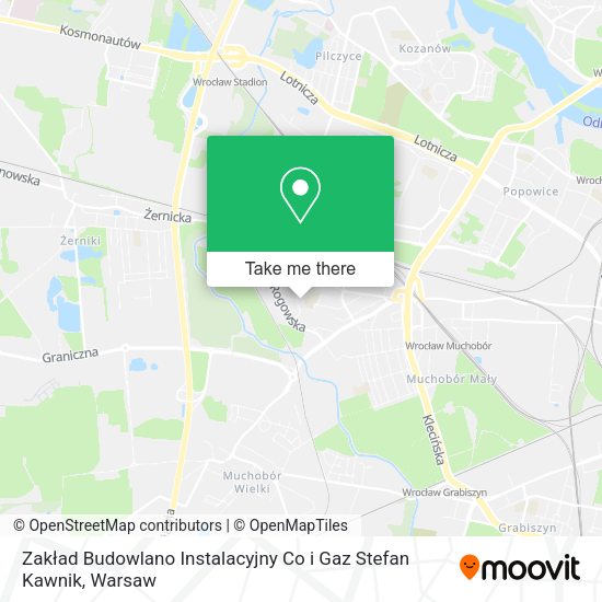 Zakład Budowlano Instalacyjny Co i Gaz Stefan Kawnik map