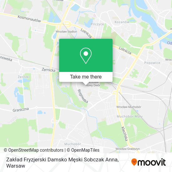 Zakład Fryzjerski Damsko Męski Sobczak Anna map