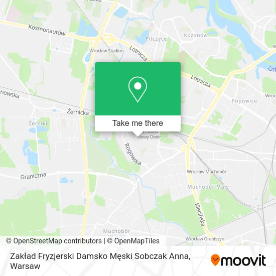 Карта Zakład Fryzjerski Damsko Męski Sobczak Anna
