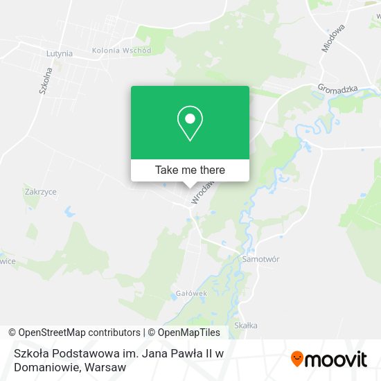 Szkoła Podstawowa im. Jana Pawła II w Domaniowie map