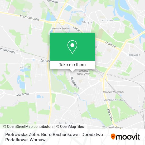 Piotrowska Zofia. Biuro Rachunkowe i Doradztwo Podatkowe map