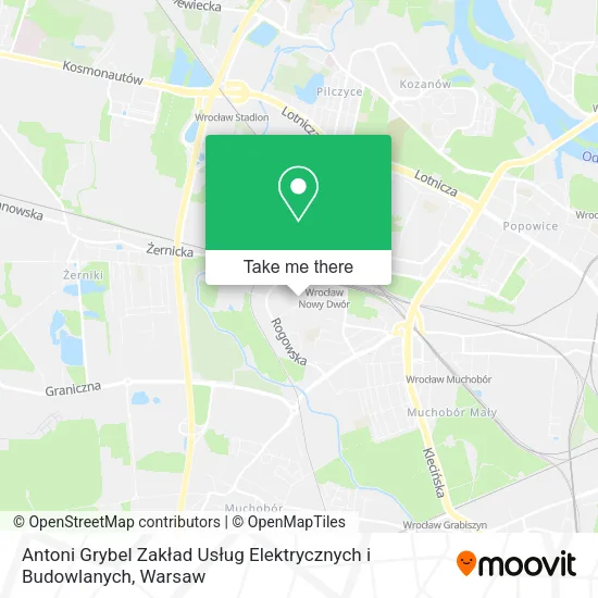 Карта Antoni Grybel Zakład Usług Elektrycznych i Budowlanych