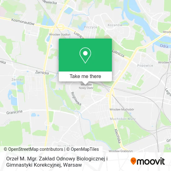 Карта Orzeł M. Mgr. Zakład Odnowy Biologicznej i Gimnastyki Korekcyjnej