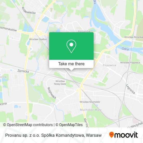 Provanu sp. z o.o. Spółka Komandytowa map