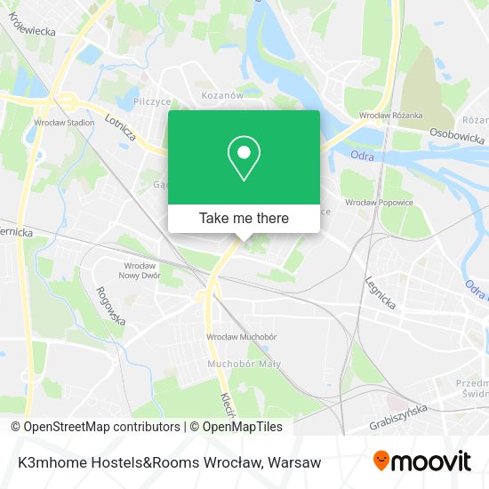 K3mhome Hostels&Rooms Wrocław map