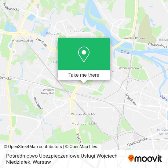 Pośrednictwo Ubezpieczeniowe Usługi Wojciech Niedziałek map