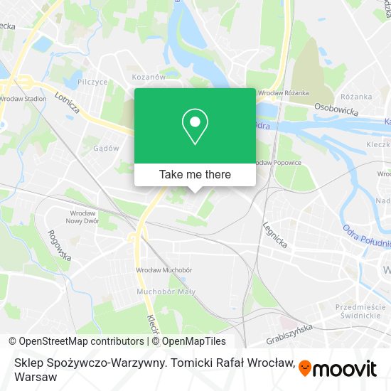 Sklep Spożywczo-Warzywny. Tomicki Rafał Wrocław map