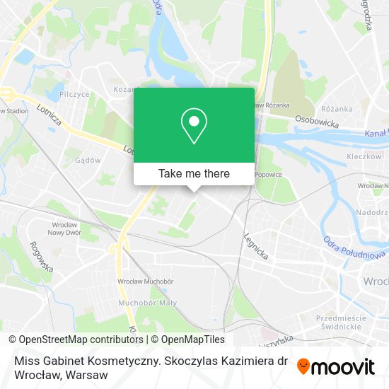 Карта Miss Gabinet Kosmetyczny. Skoczylas Kazimiera dr Wrocław