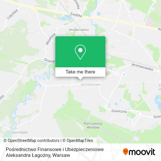 Pośrednictwo Finansowe i Ubezpieczeniowe Aleksandra Łagożny map