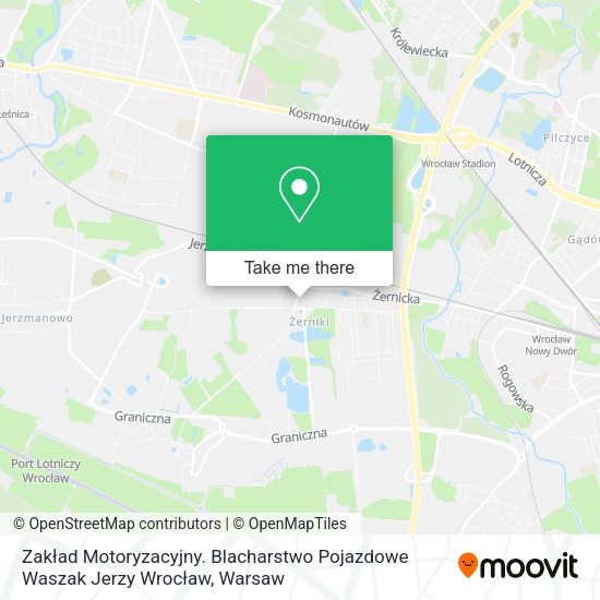 Zakład Motoryzacyjny. Blacharstwo Pojazdowe Waszak Jerzy Wrocław map