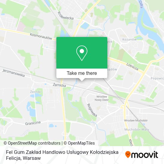 Fel Gum Zakład Handlowo Usługowy Kołodziejska Felicja map