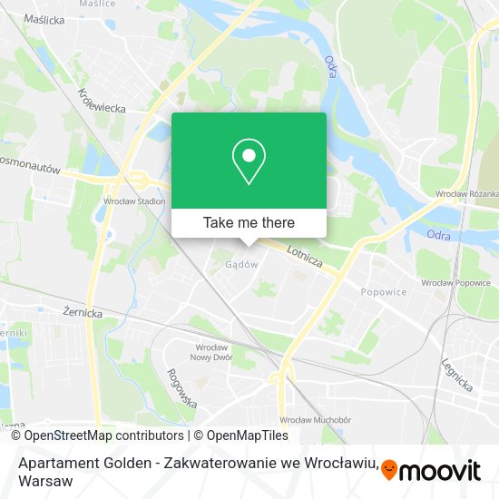 Карта Apartament Golden - Zakwaterowanie we Wrocławiu