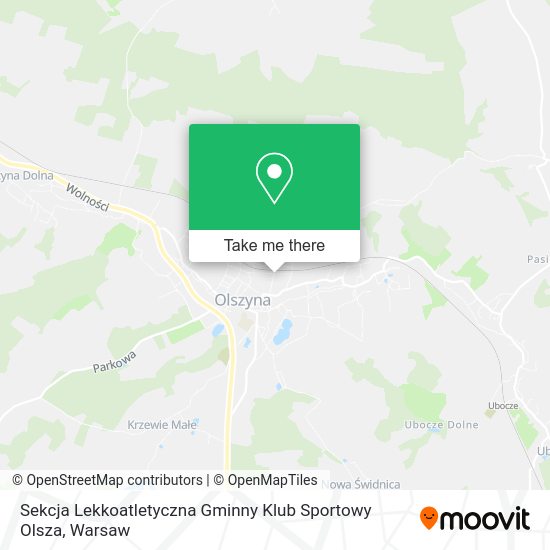 Sekcja Lekkoatletyczna Gminny Klub Sportowy Olsza map