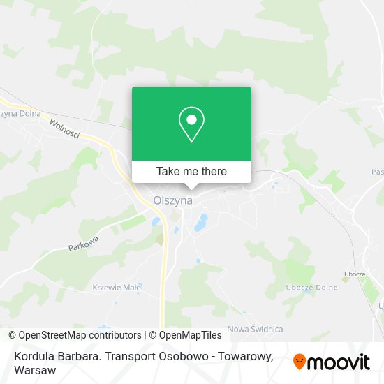 Kordula Barbara. Transport Osobowo - Towarowy map