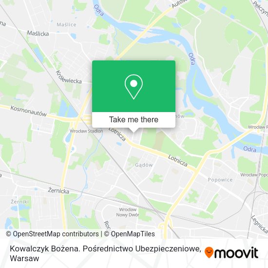 Kowalczyk Bożena. Pośrednictwo Ubezpieczeniowe map