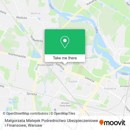 Małgorzata Matejek Pośrednictwo Ubezpieczeniowe i Finansowe map