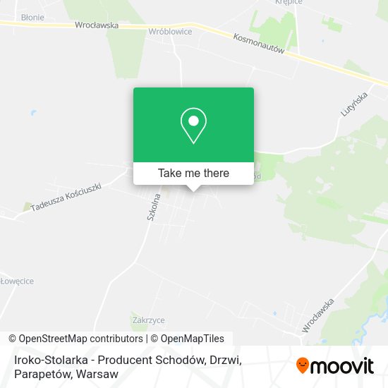 Iroko-Stolarka - Producent Schodów, Drzwi, Parapetów map