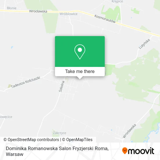 Карта Dominika Romanowska Salon Fryzjerski Roma