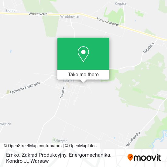 Emko. Zakład Produkcyjny. Energomechanika. Kondro J. map