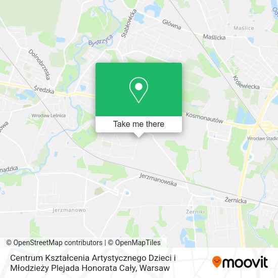 Centrum Kształcenia Artystycznego Dzieci i Młodzieży Plejada Honorata Cały map